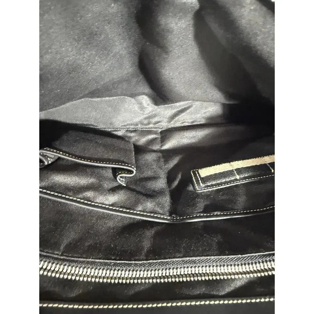 Coach Legacy TransAtlantic Flap Briefcase Black Leather Messenger Bag 70035 NWOT